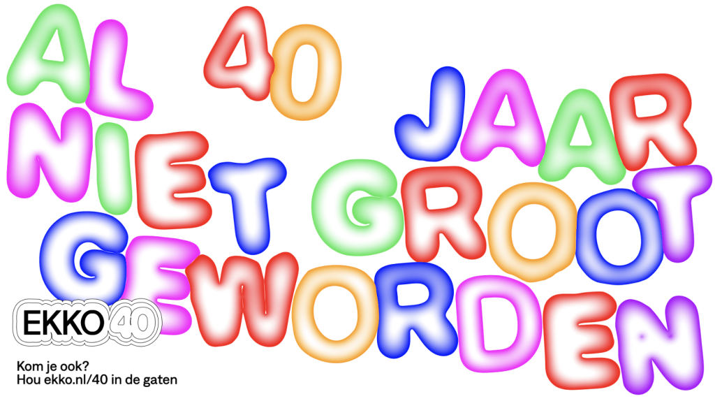 Banner met campagnebeeld EKKO jubileum